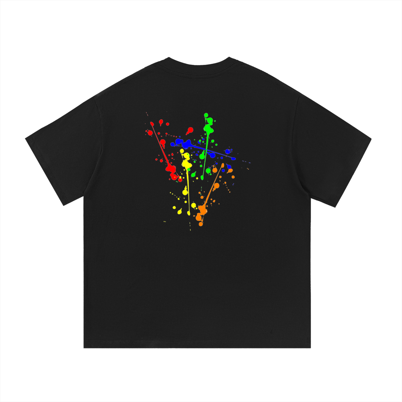Creative Brand Essential Cotton T-Shirt (With Paint Splatter)