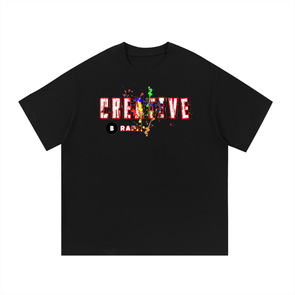 Creative Brand Essential Cotton T-Shirt (With Paint Splatter)