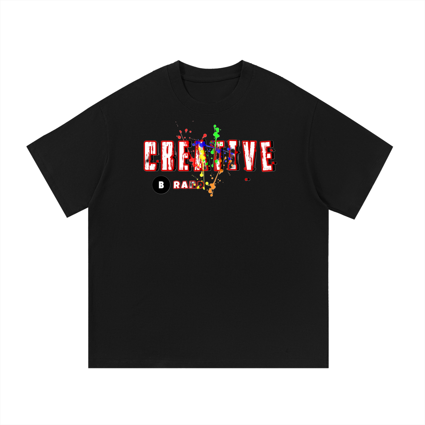 Creative Brand Essential Cotton T-Shirt (With Paint Splatter)