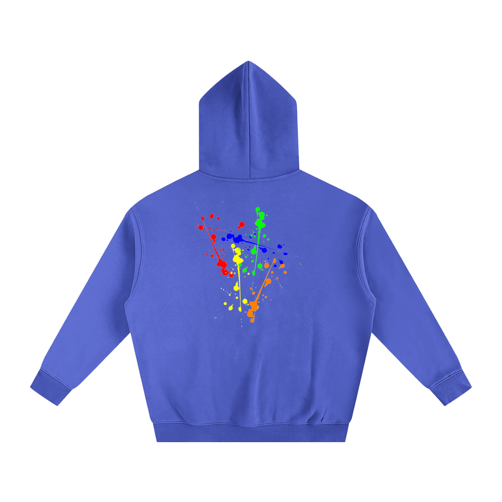Creative Brand Oversize Fleeced Hoodie( With Paint Splatter)