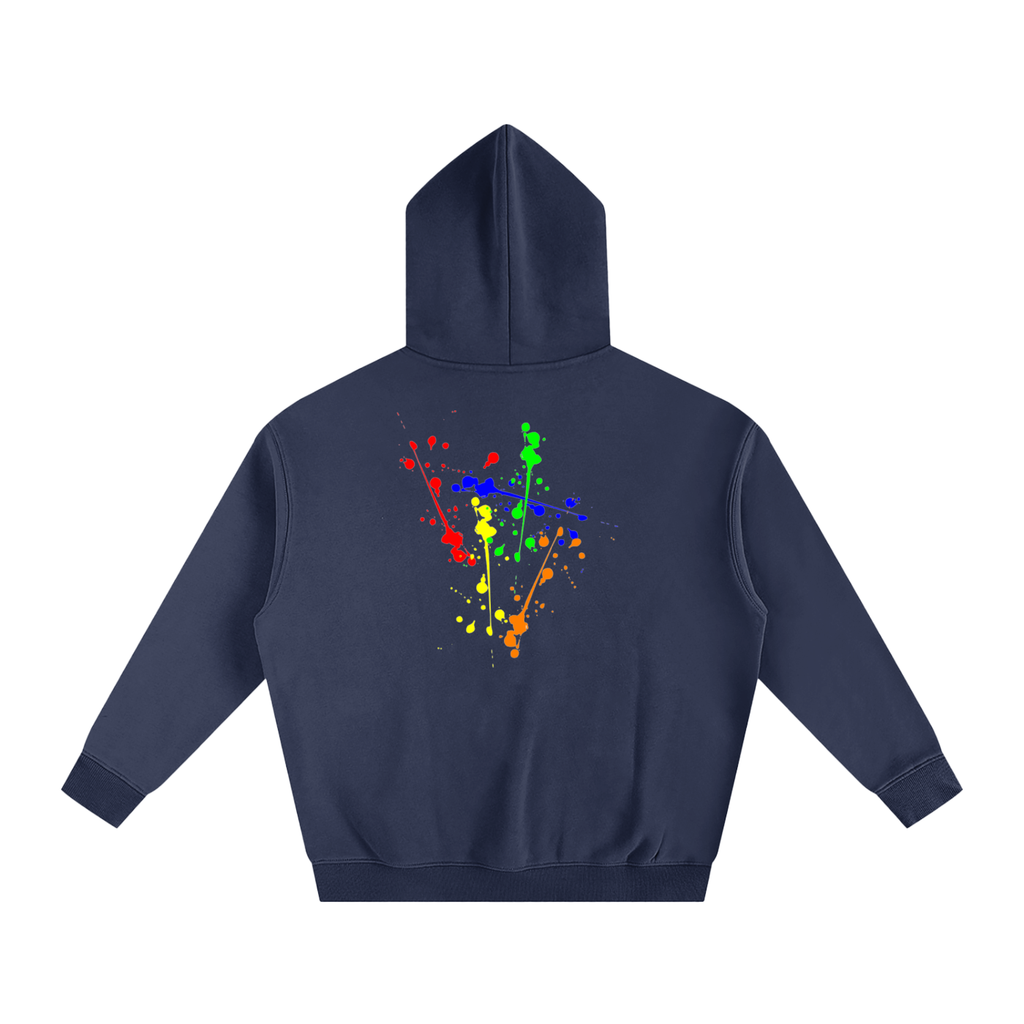 Creative Brand Oversize Fleeced Hoodie( With Paint Splatter)