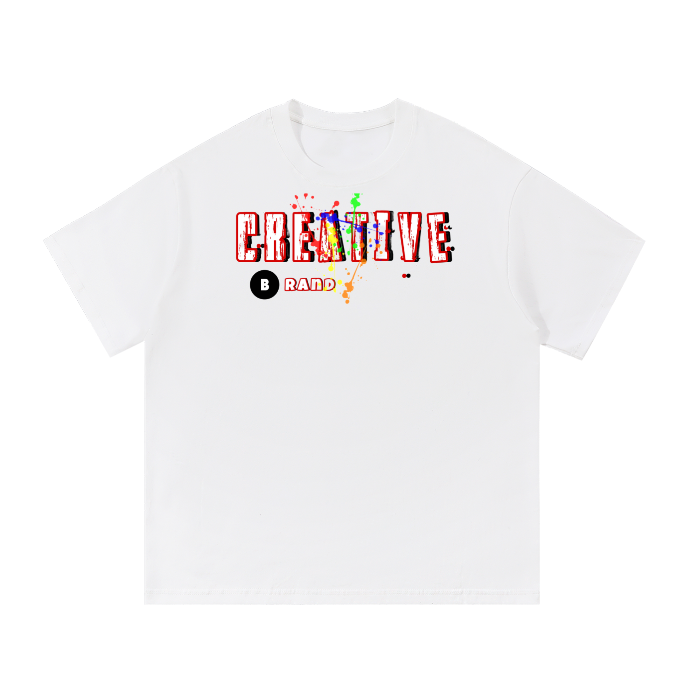 Creative Brand Cotton T-Shirt (No Paint Splatter)