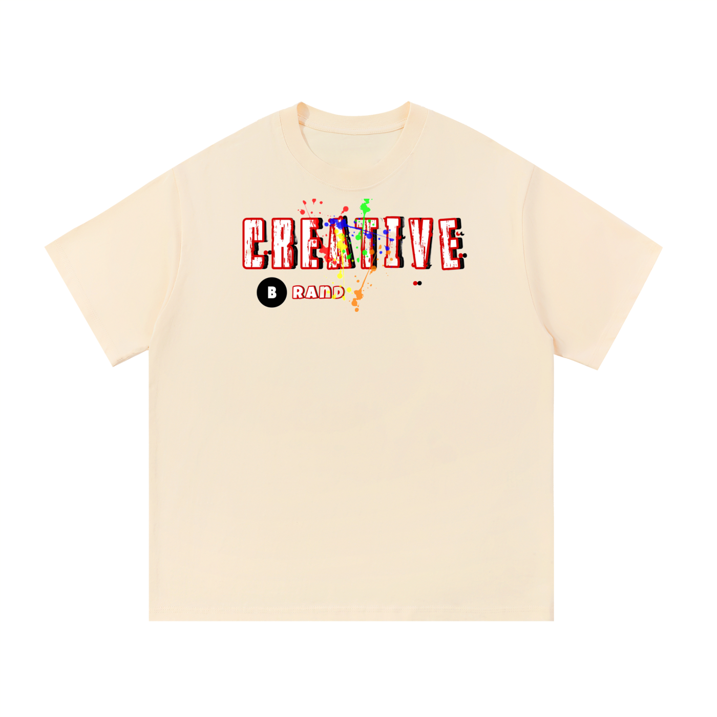 Creative Brand Cotton T-Shirt (No Paint Splatter)