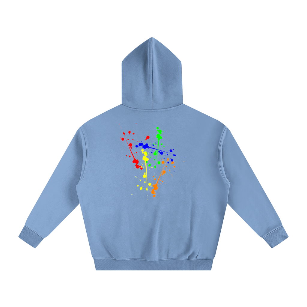 Creative Brand Oversize Fleeced Hoodie( With Paint Splatter)