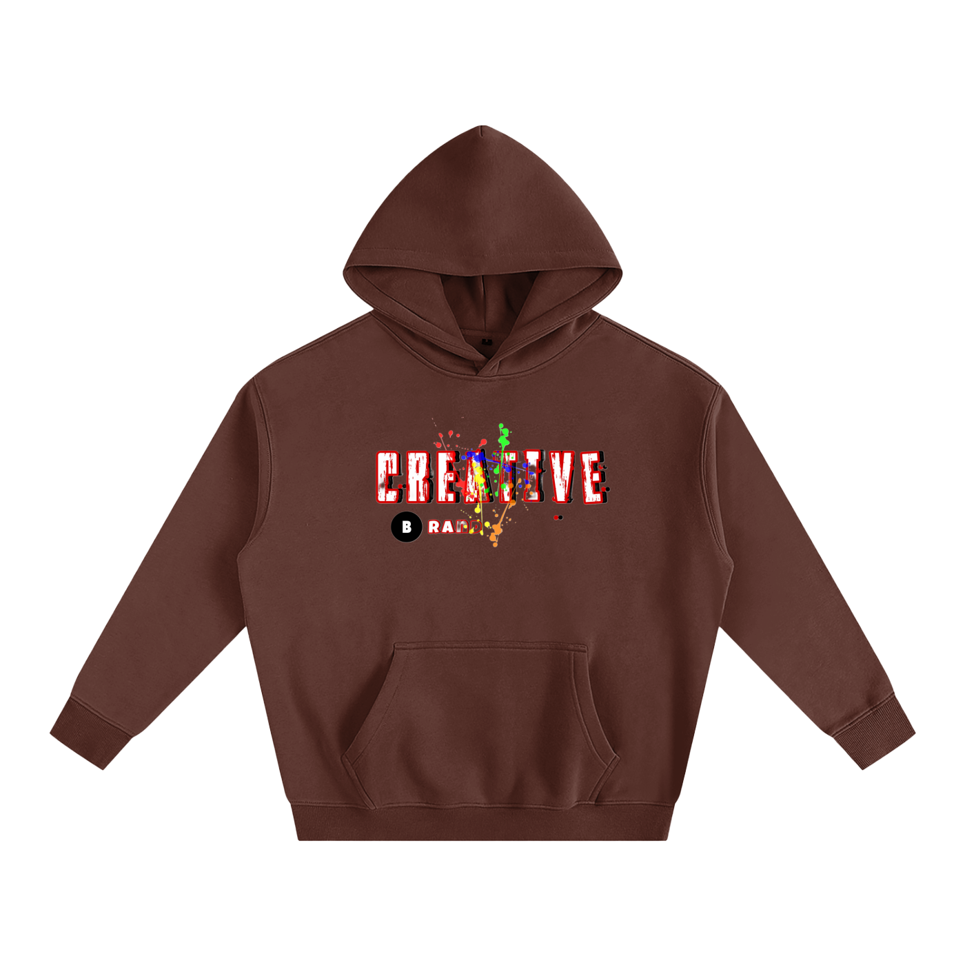 Creative Brand Oversize Fleeced Hoodie( With Paint Splatter)