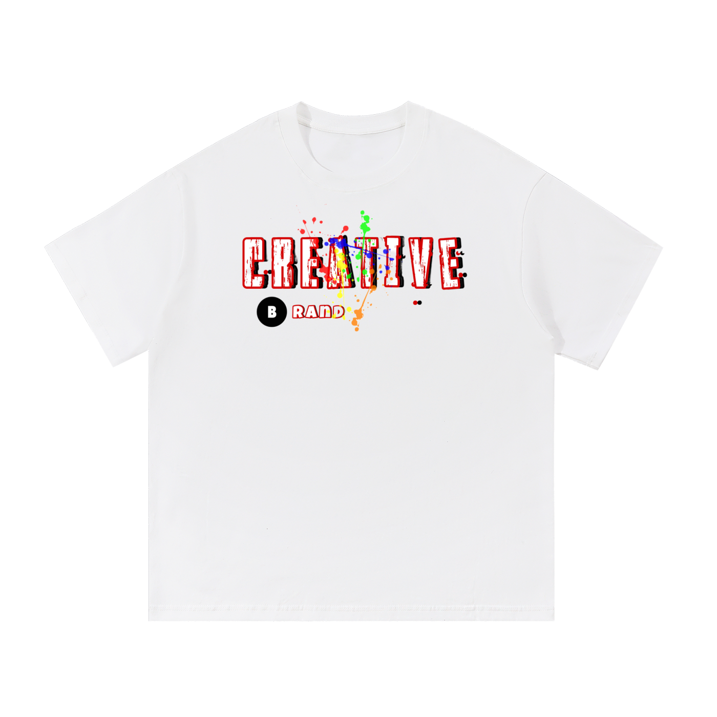 Creative Brand Essential Cotton T-Shirt (With Paint Splatter)
