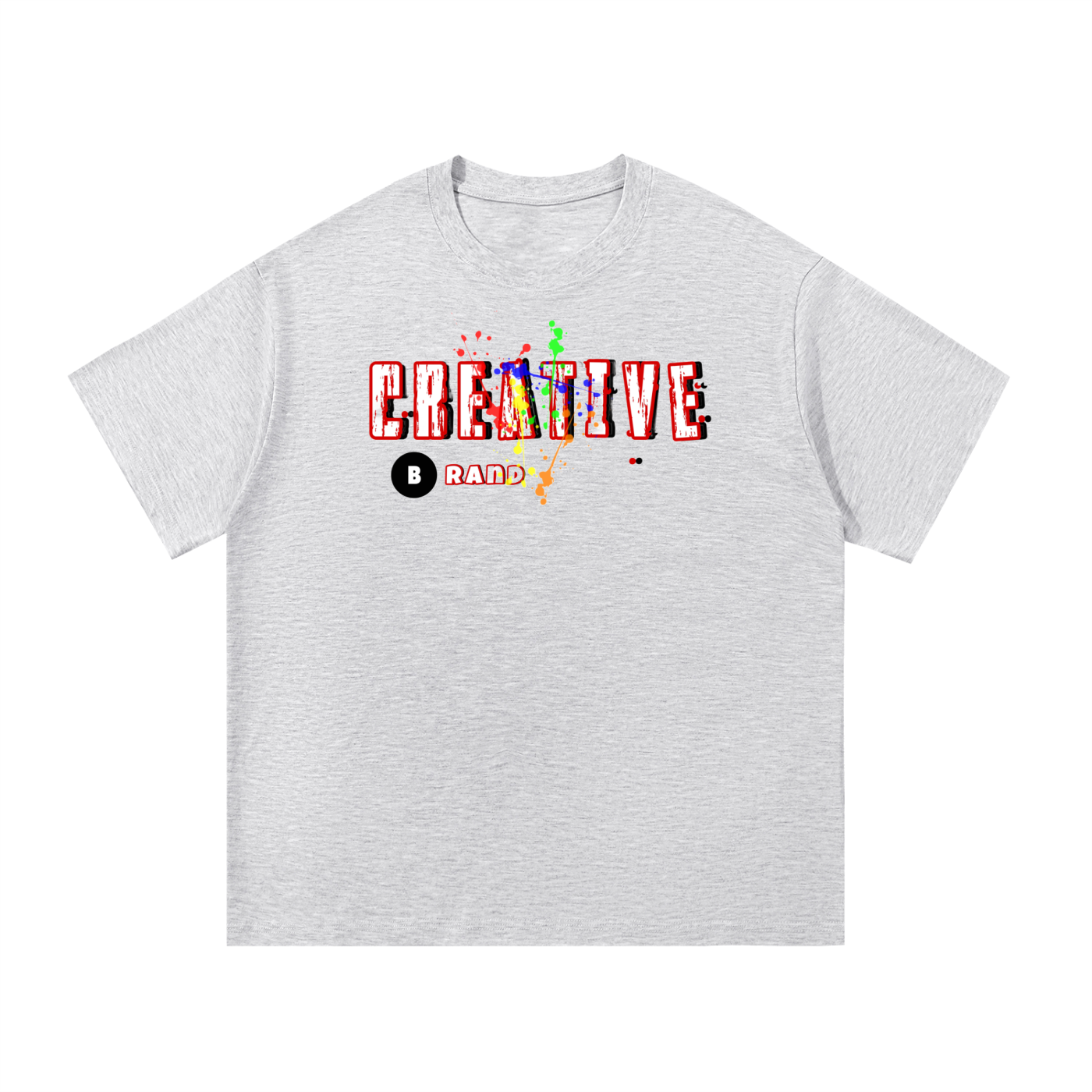 Creative Brand Essential Cotton T-Shirt (With Paint Splatter)