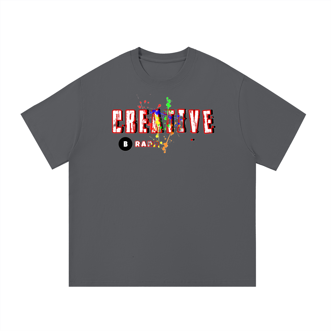 Creative Brand Essential Cotton T-Shirt (With Paint Splatter)