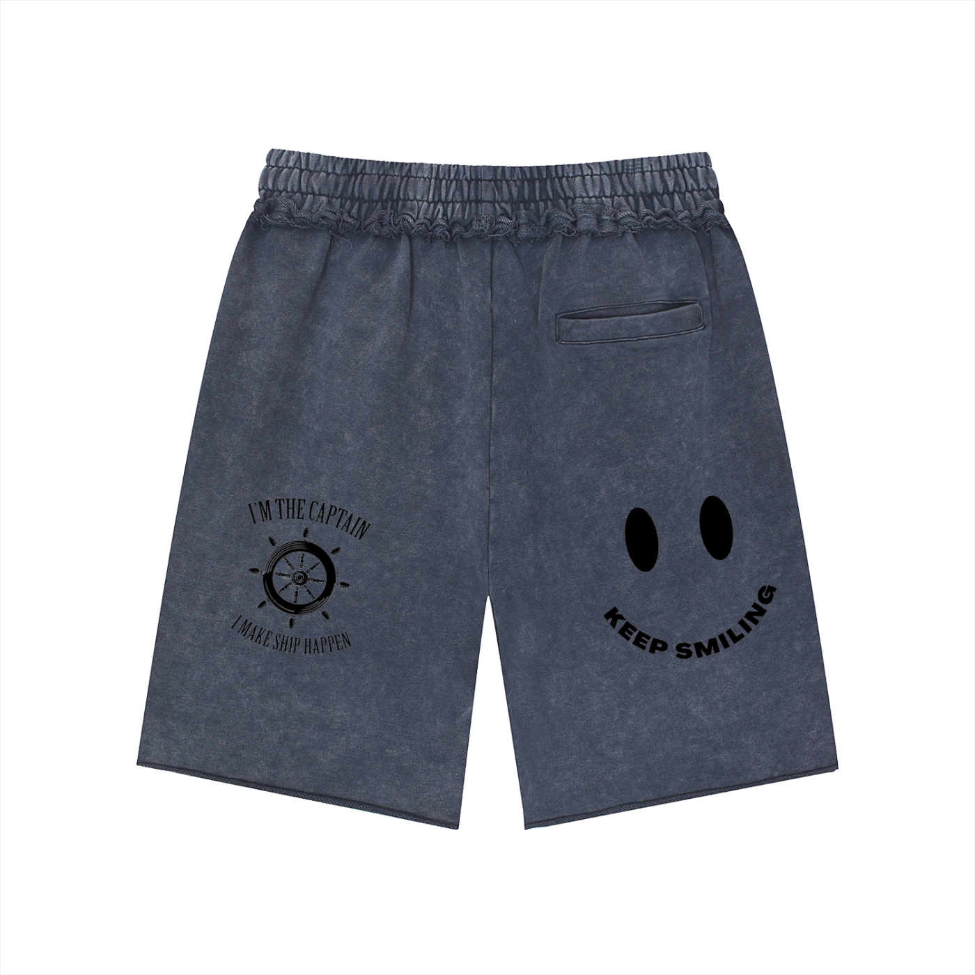 Unisex Mineral Wash Raw Edge Shorts