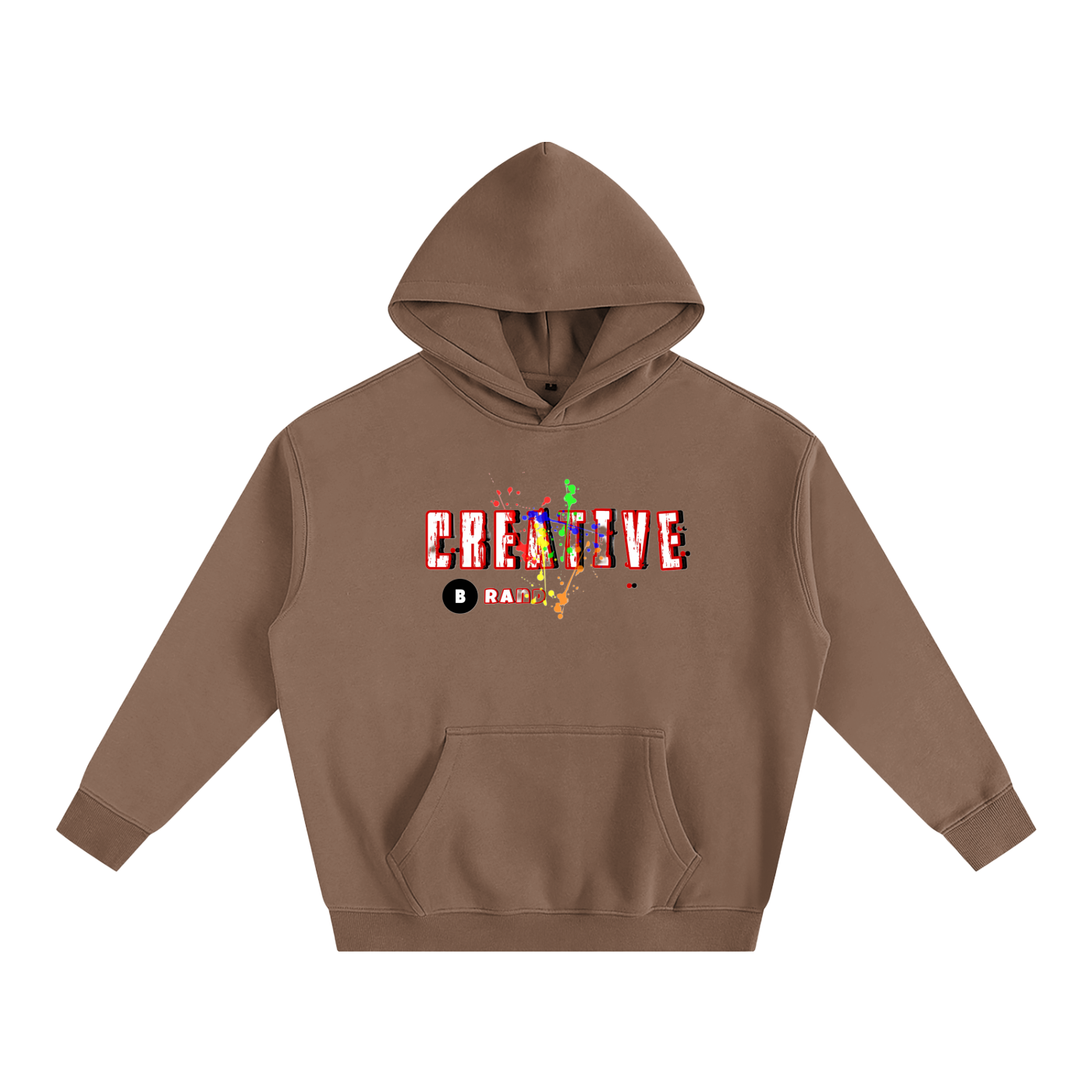 Creative Brand Oversize Fleeced Hoodie( With Paint Splatter)