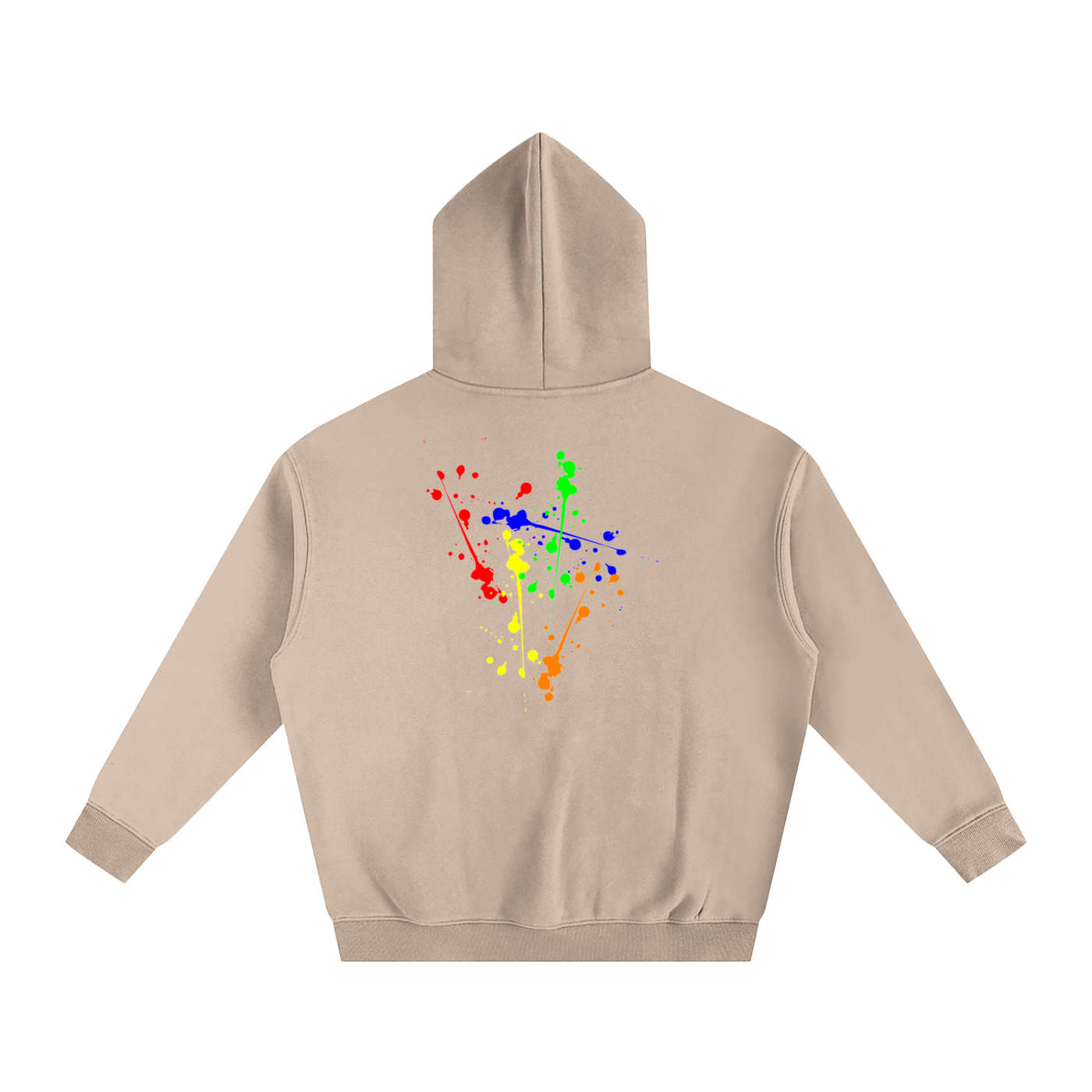 Creative Brand Oversize Fleeced Hoodie( With Paint Splatter)