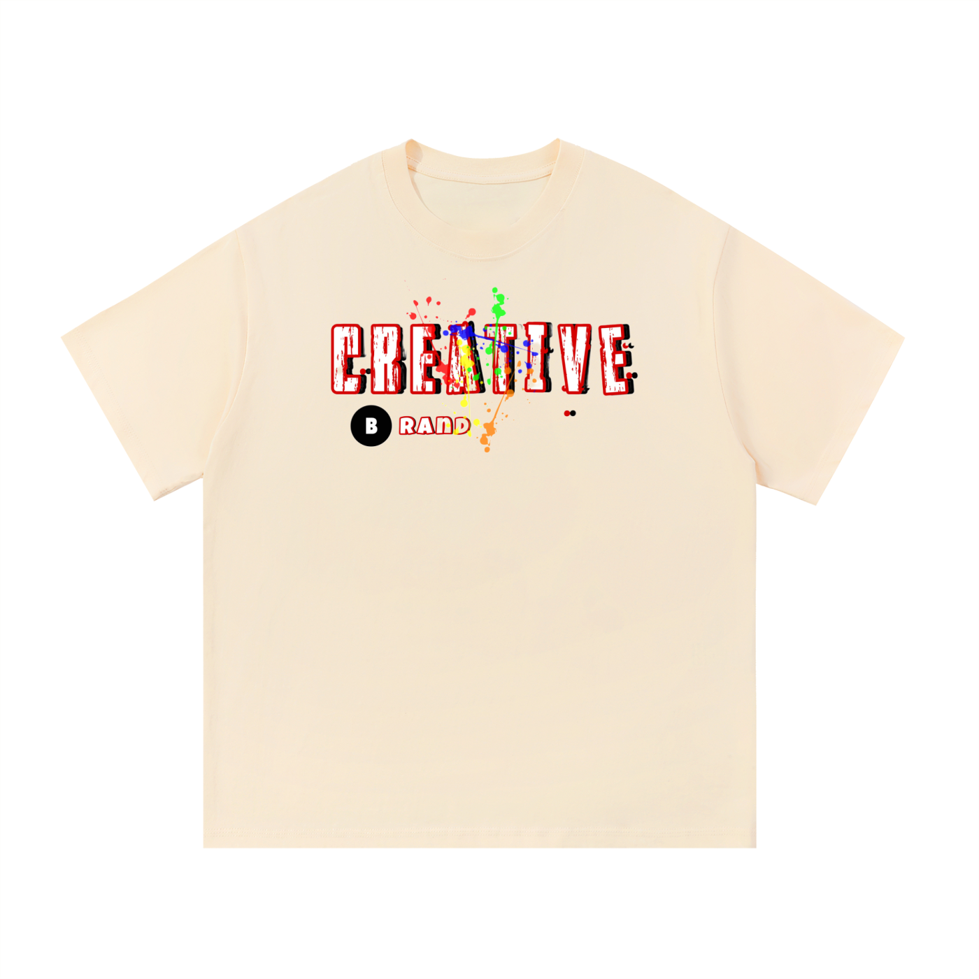 Creative Brand Essential Cotton T-Shirt (With Paint Splatter)