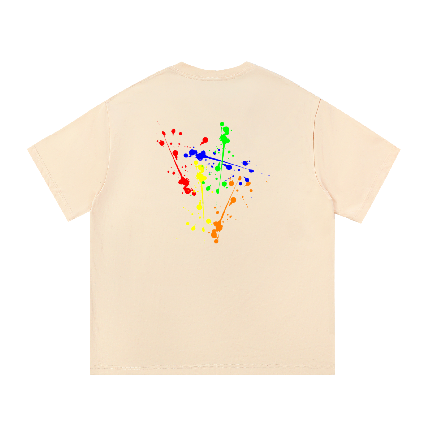 Creative Brand Essential Cotton T-Shirt (With Paint Splatter)