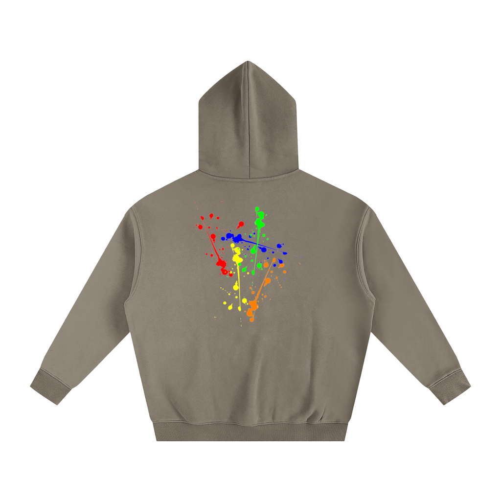 Creative Brand Oversize Fleeced Hoodie( With Paint Splatter)