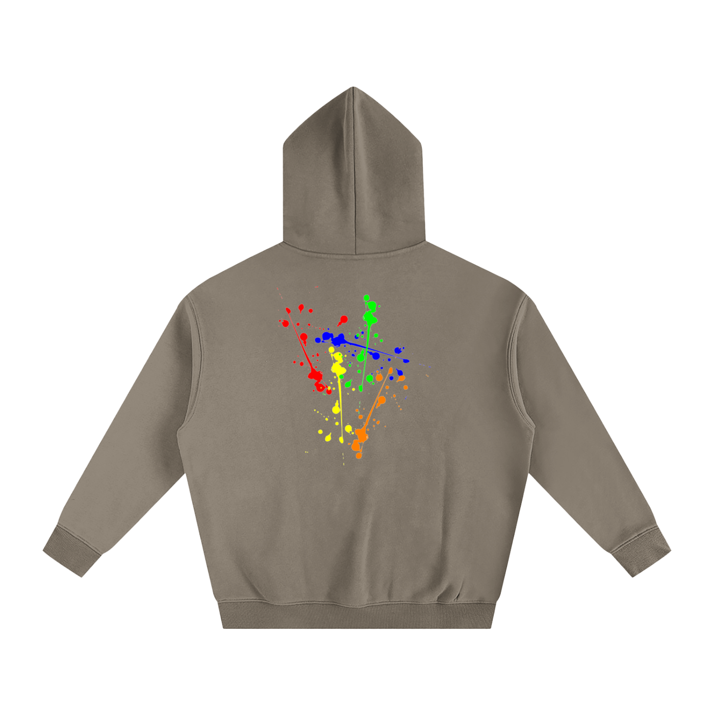 Creative Brand Oversize Fleeced Hoodie( With Paint Splatter)