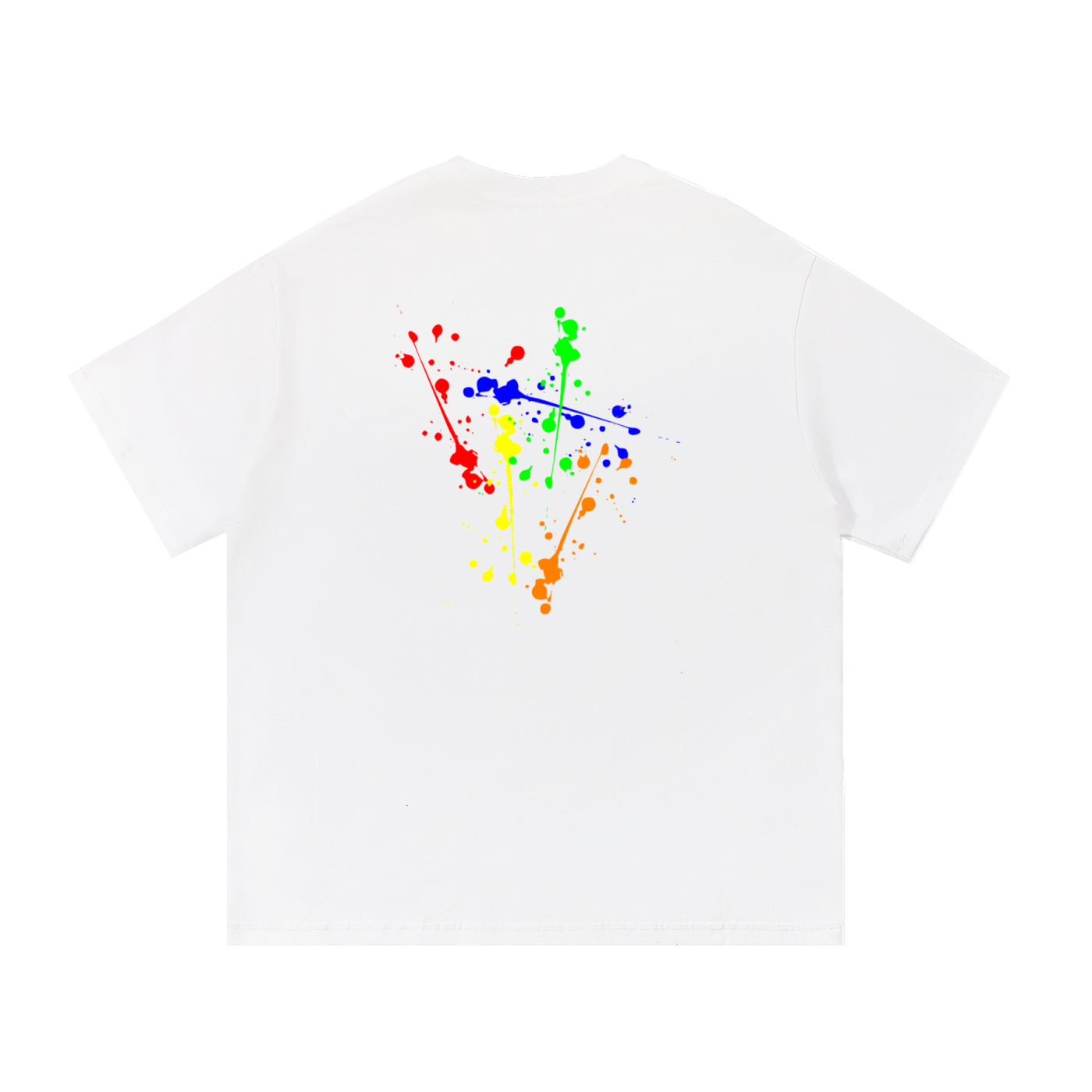 Creative Brand Essential Cotton T-Shirt (With Paint Splatter)