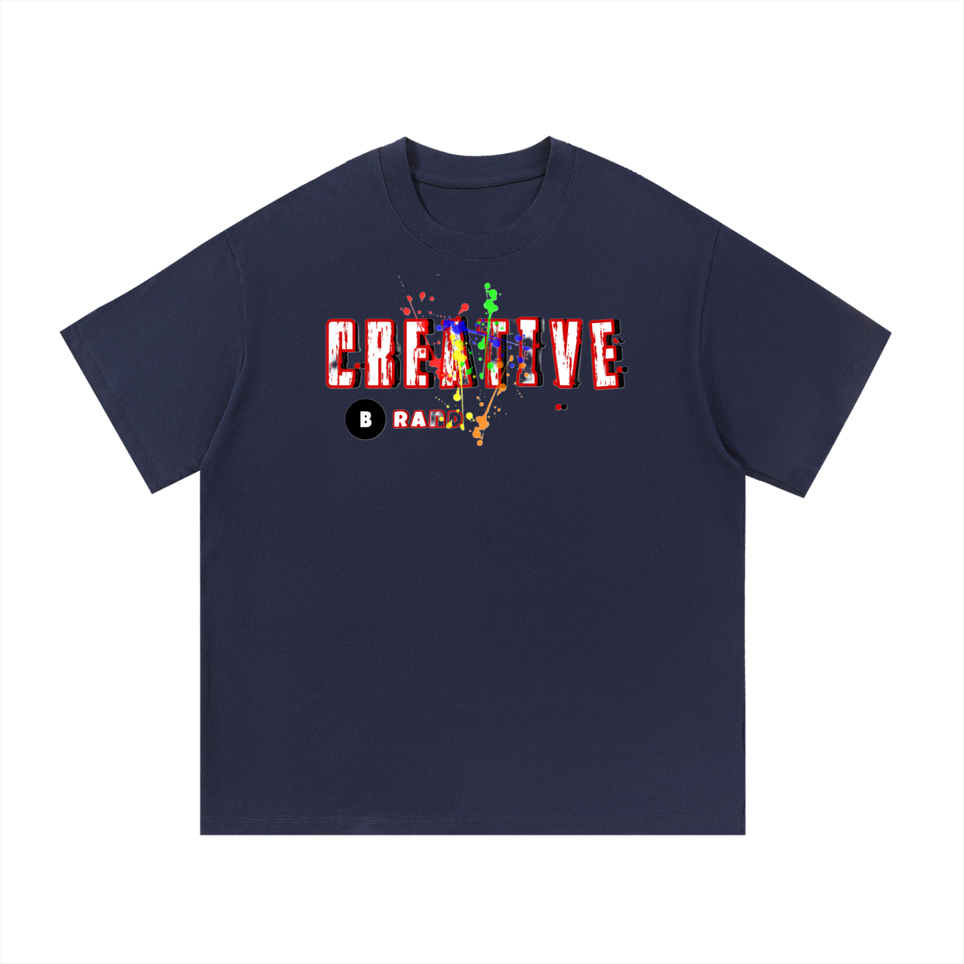 Creative Brand Essential Cotton T-Shirt (With Paint Splatter)