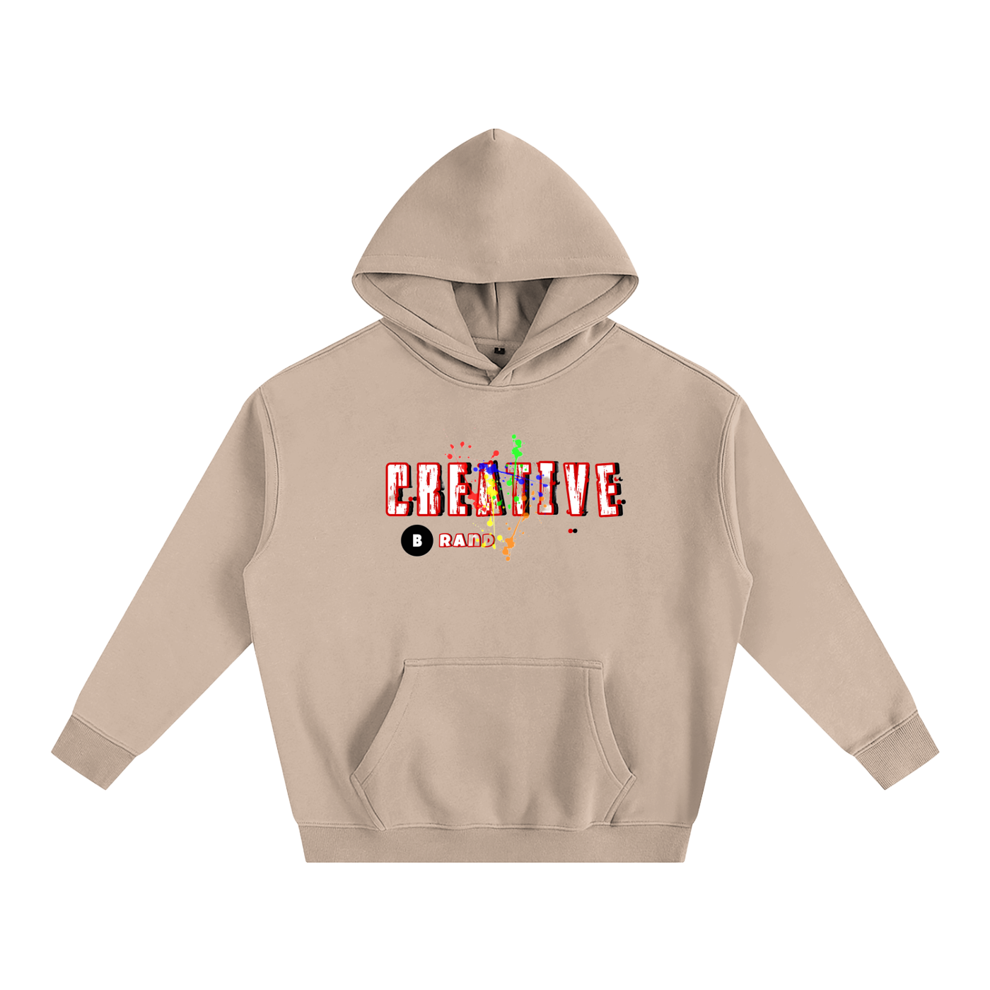 Creative Brand Oversize Fleeced Hoodie( With Paint Splatter)