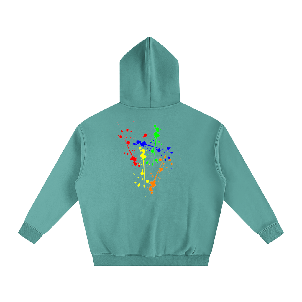 Creative Brand Oversize Fleeced Hoodie( With Paint Splatter)