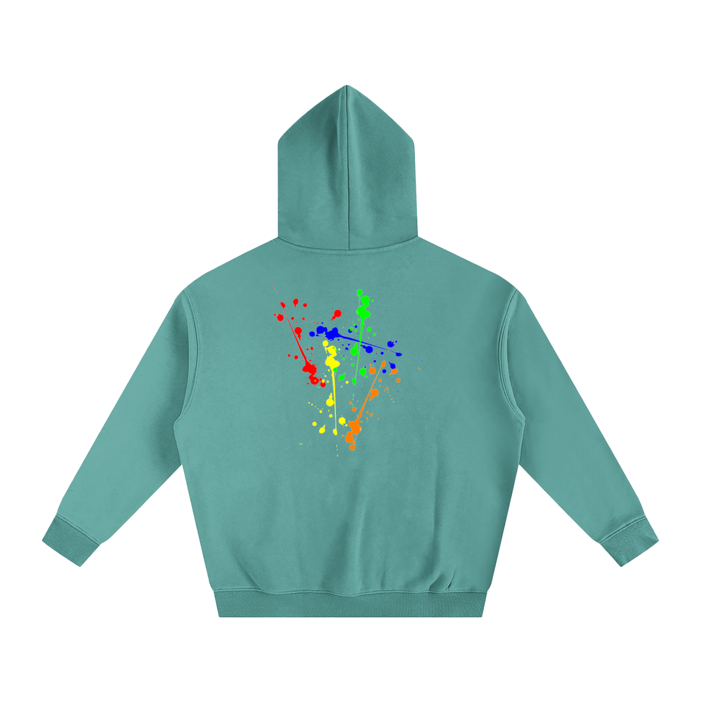 Creative Brand Oversize Fleeced Hoodie( With Paint Splatter)