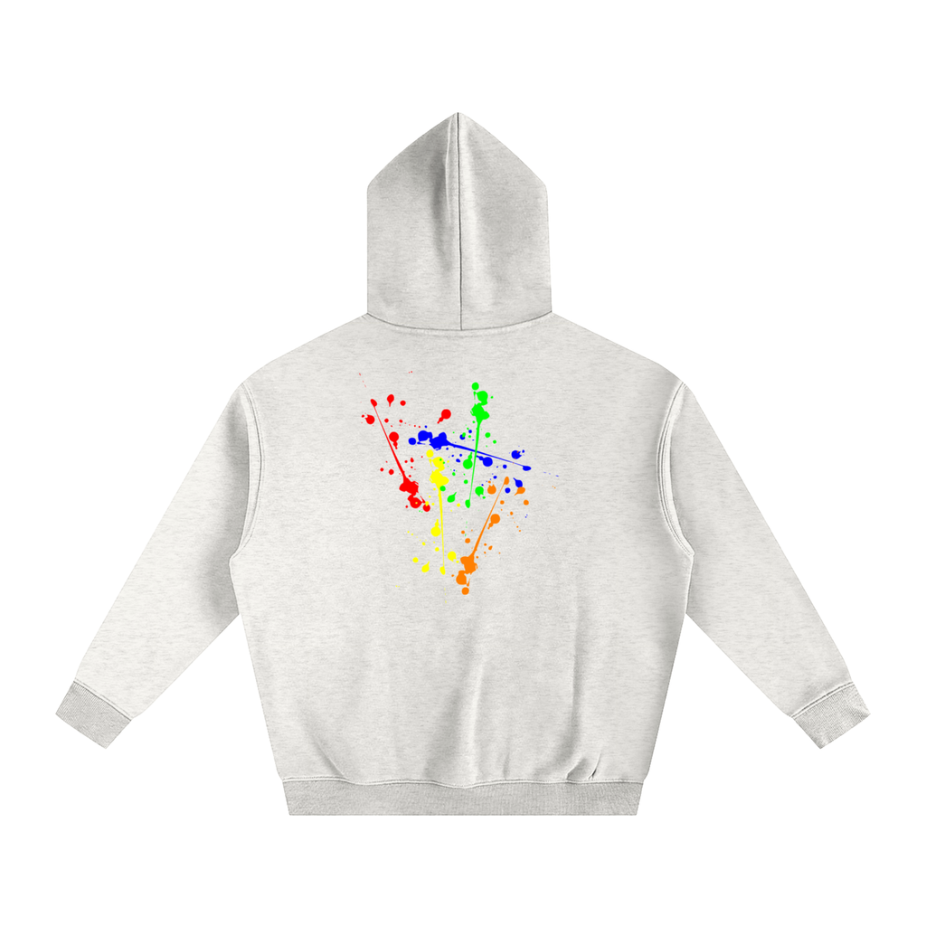 Creative Brand Oversize Fleeced Hoodie( With Paint Splatter)