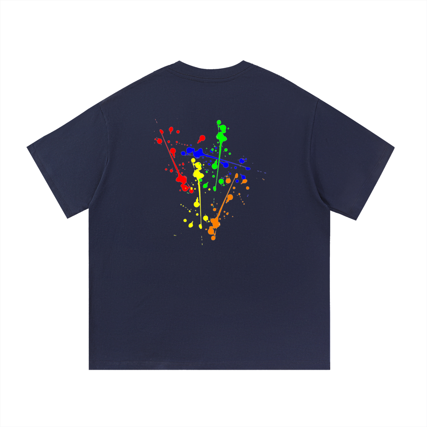 Creative Brand Essential Cotton T-Shirt (With Paint Splatter)