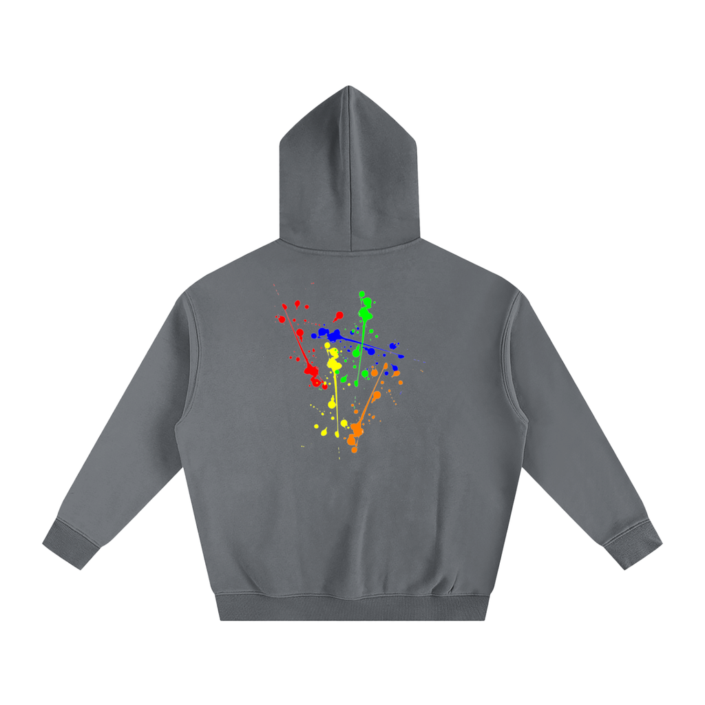 Creative Brand Oversize Fleeced Hoodie( With Paint Splatter)