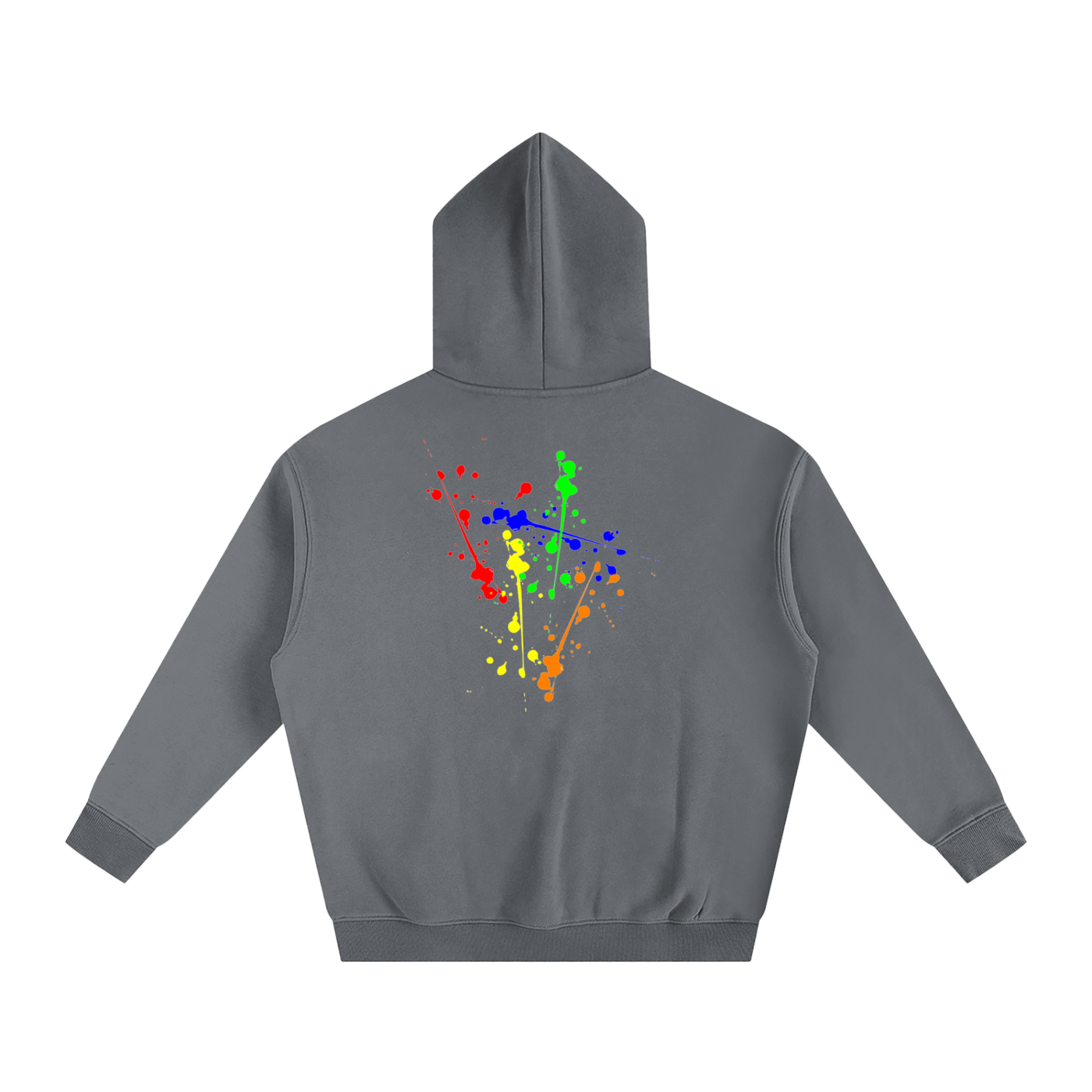 Creative Brand Oversize Fleeced Hoodie( With Paint Splatter)