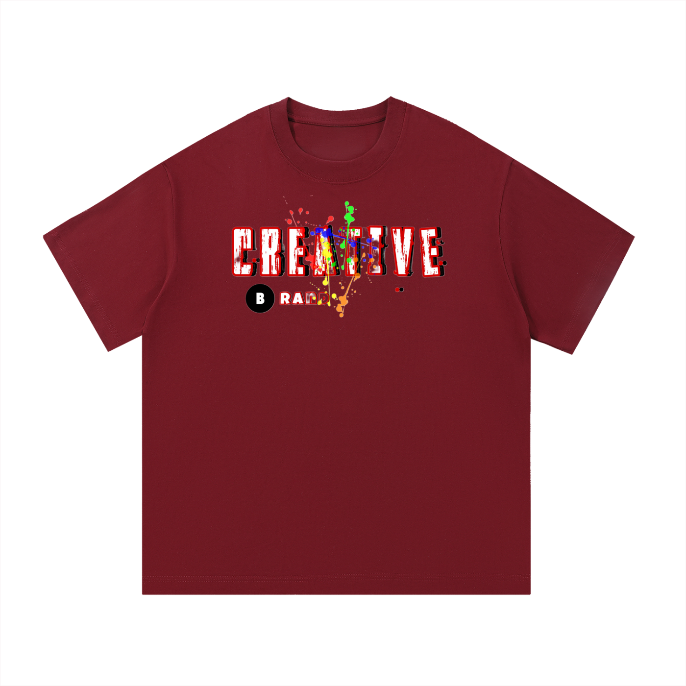Creative Brand Essential Cotton T-Shirt (With Paint Splatter)