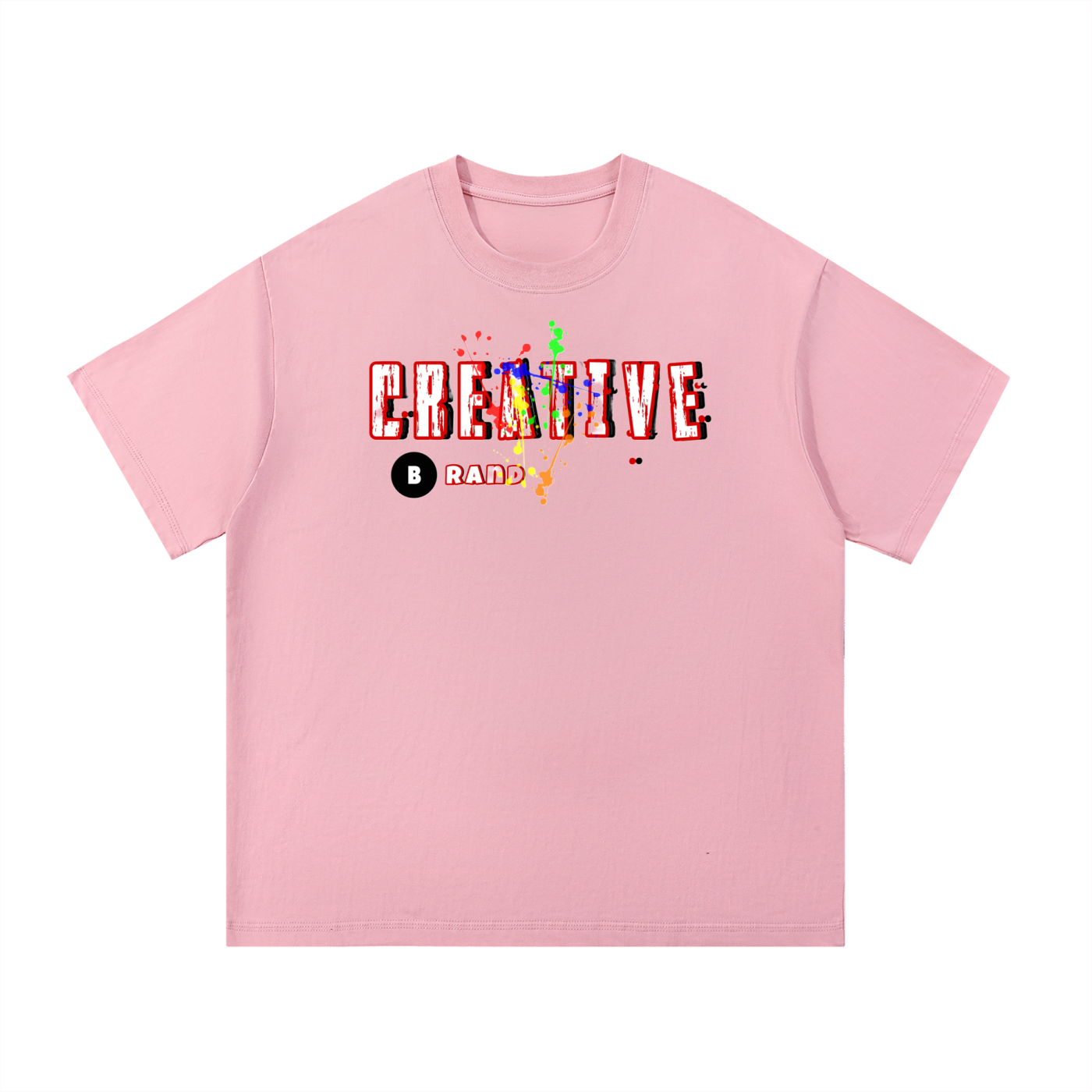 Creative Brand Essential Cotton T-Shirt (With Paint Splatter)