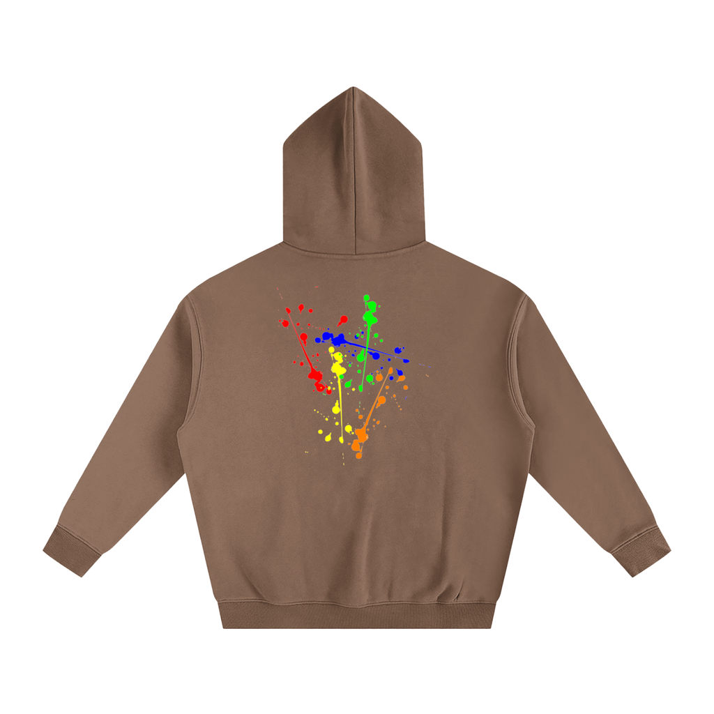 Creative Brand Oversize Fleeced Hoodie( With Paint Splatter)