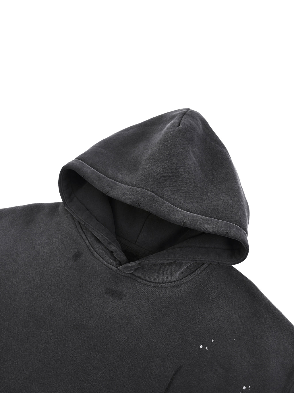 Creative Brand Vintage Washed Frayed Fleece Hoodie