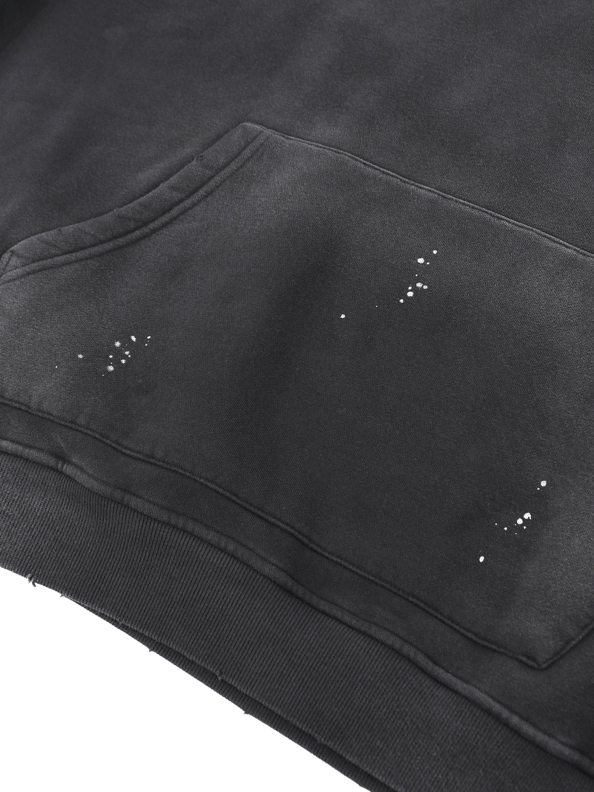 Creative Brand Vintage Washed Frayed Fleece Hoodie